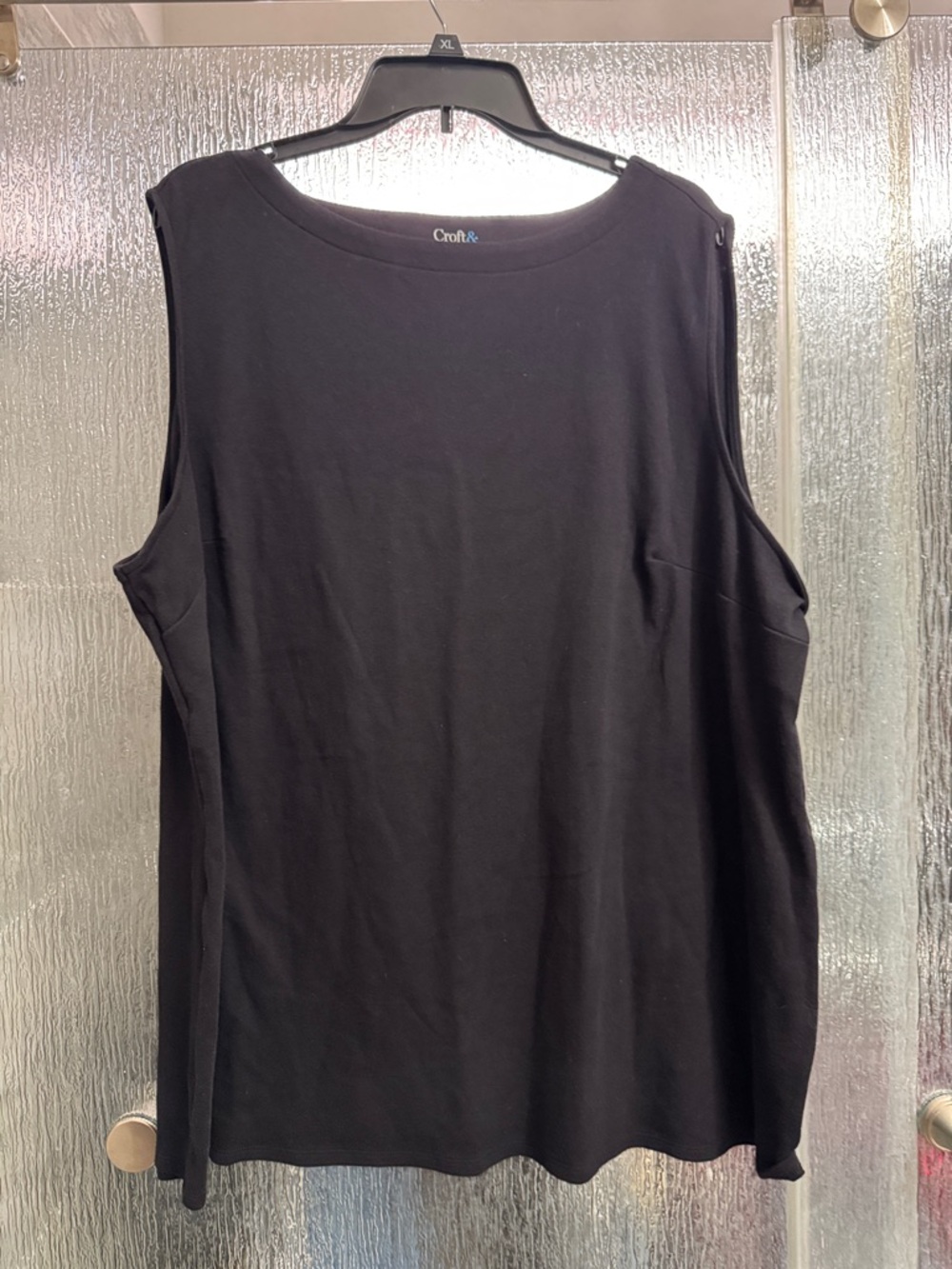 croft & barrow Black Sleeveless Top